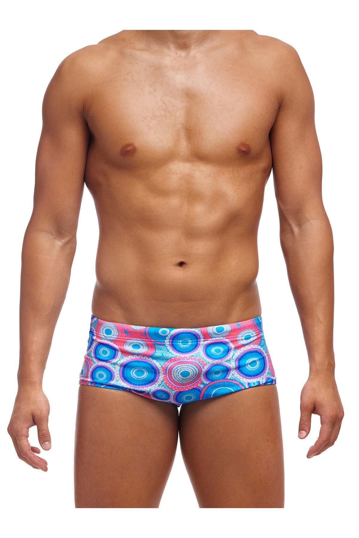 Bundjalung Blue Erkek Antrenman Mayo, 14cm Trunks