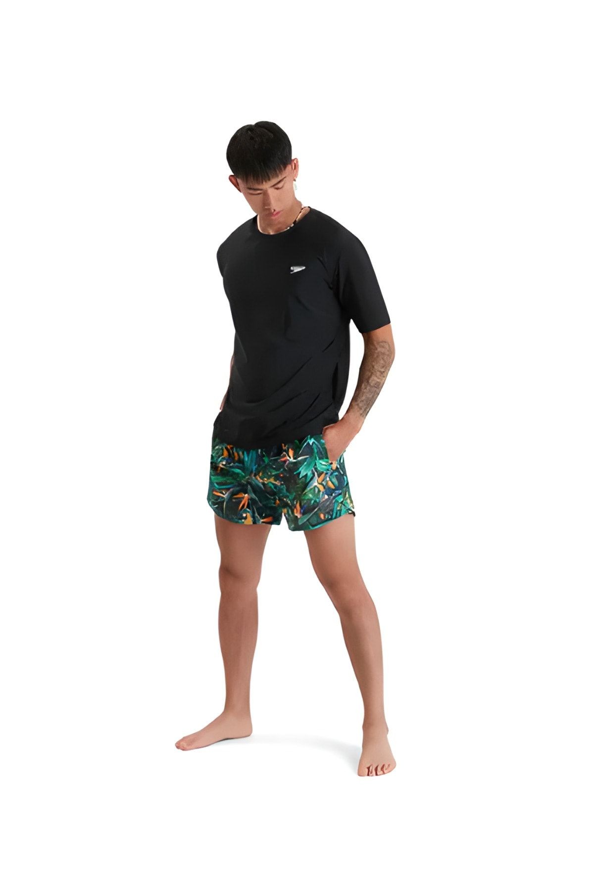 Prt Ss Sun Prot Top Am Blk Tshirt