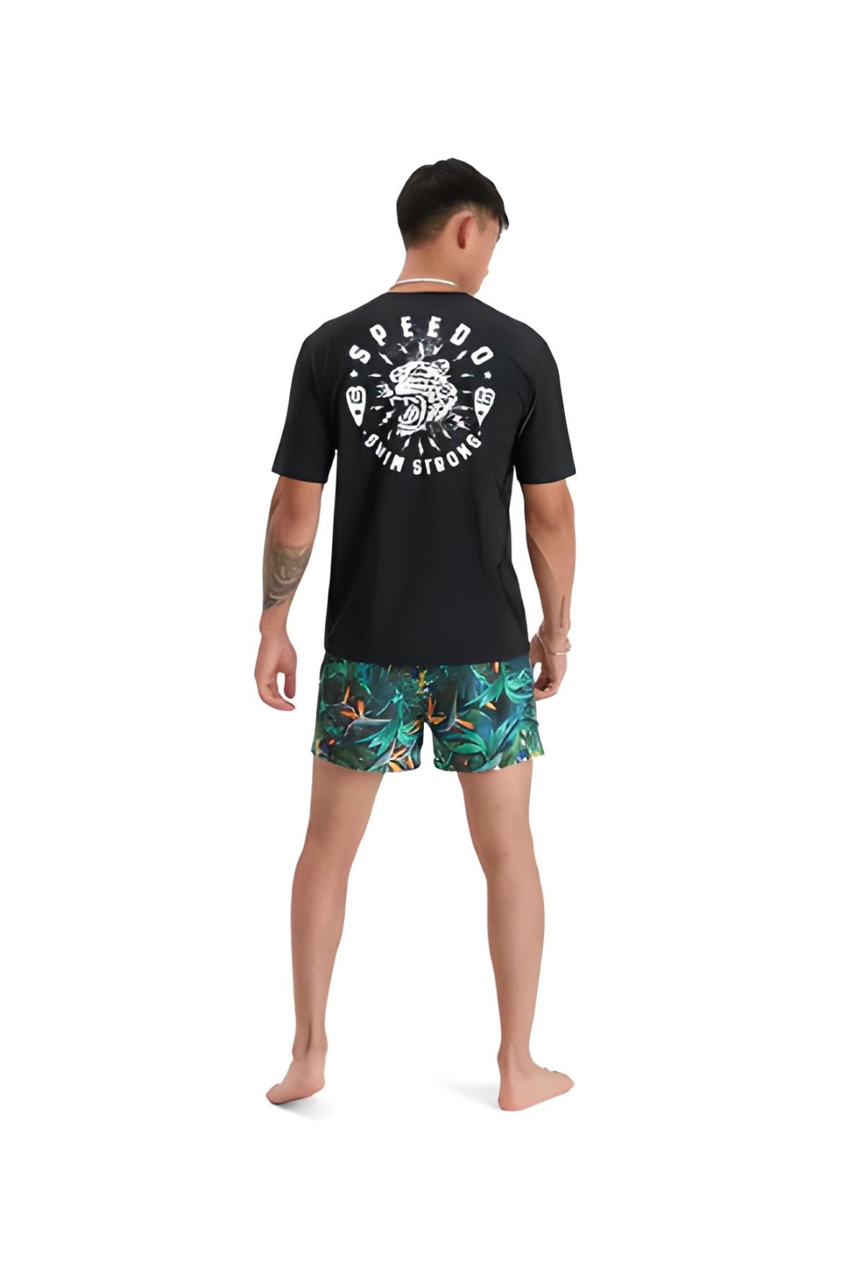 Prt Ss Sun Prot Top Am Blk Tshirt