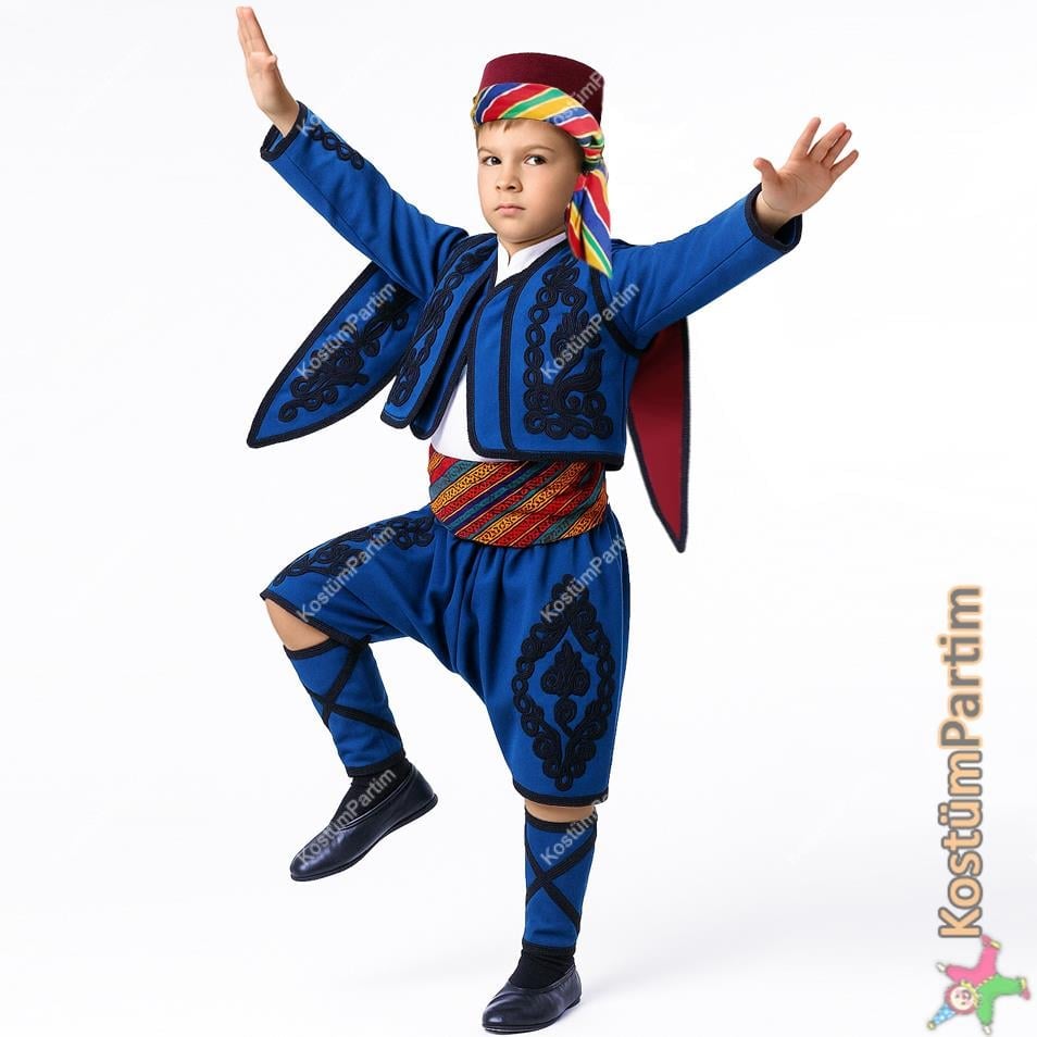Zeybek Kostümü Erkek Çocuk Ege Bölgesi Yöresel Efe Kıyafeti