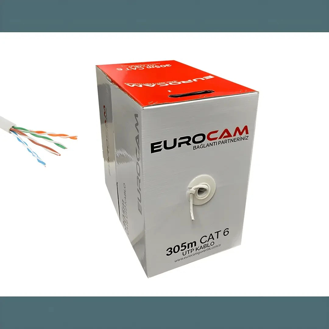 EuroCam 305 Metre 23AWG UTP Cat6 Kablo