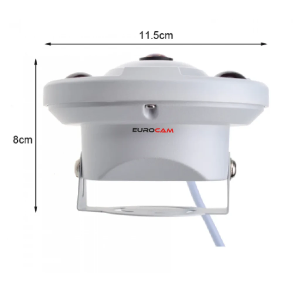 4 Megapiksel IP İç Ortam Panoramik Metal Kasa Kamera