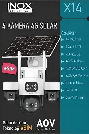 4 Kameralı 4G eSIM’li Solar Kamera
