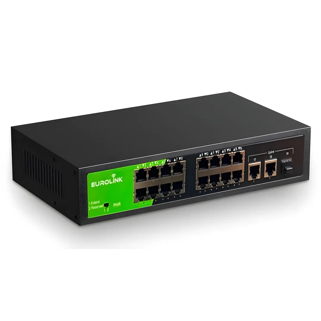 16 Port PoE Megabit Switch