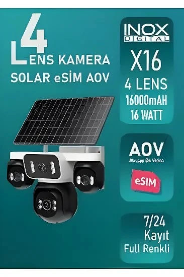 4 Kameralı 4G eSIM’li Solar Kamera