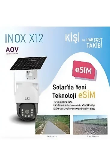 4G AOV eSIM’li Black Light Gece Renkli Solar Kamera