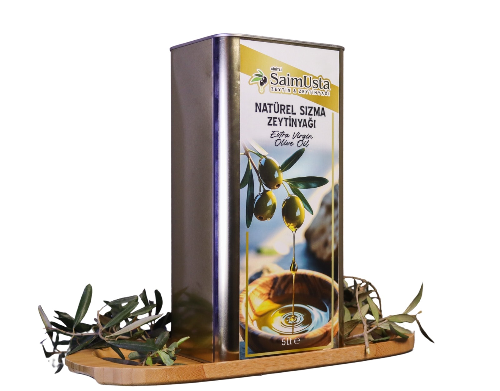 Soğuk Sıkım Natürel Sızma Zeytinyağı 5Lt