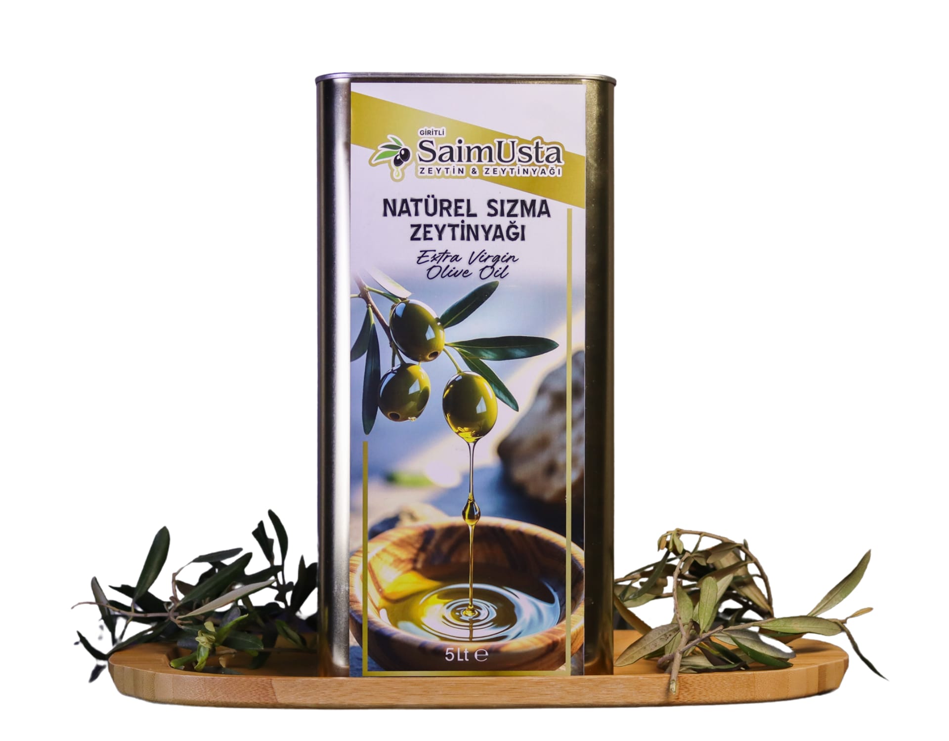 Soğuk Sıkım Natürel Sızma Zeytinyağı 5Lt