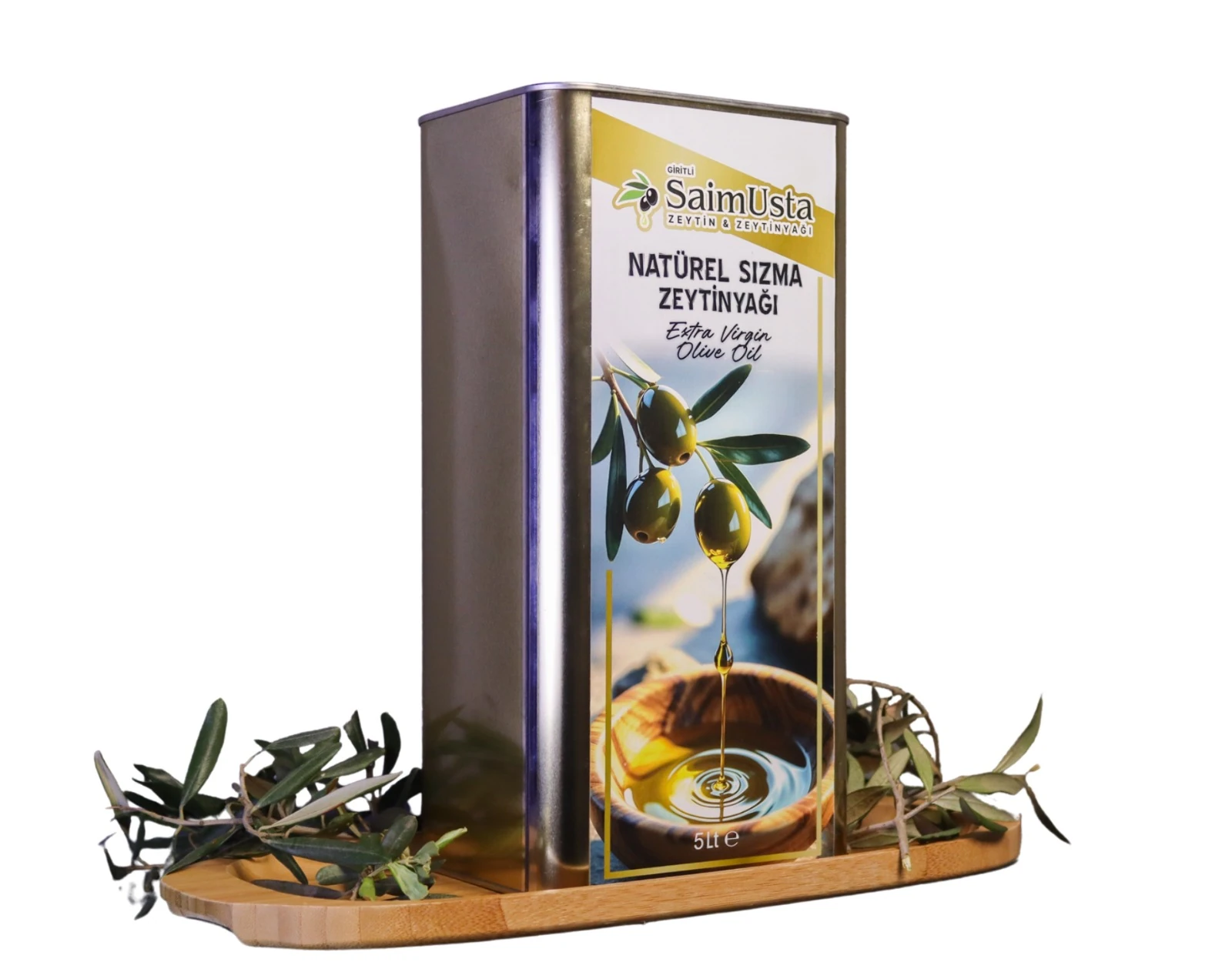 3 Adet Soğuk Sıkım Natürel Sızma Zeytinyağı 5Lt