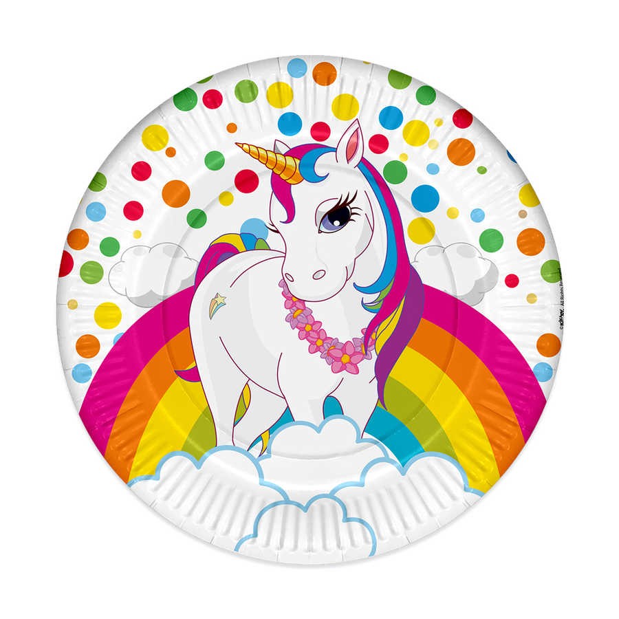 Rainbow Unicorn Karton 8'li Tabak