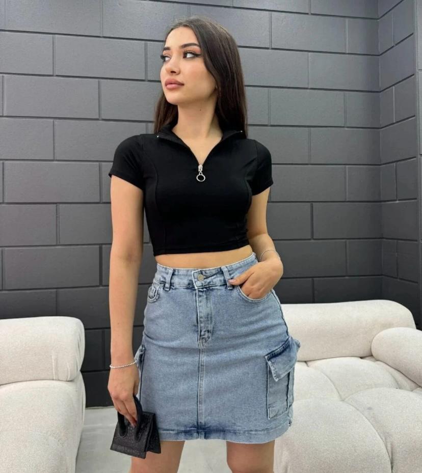 FERMUARLI CROP BLUZ