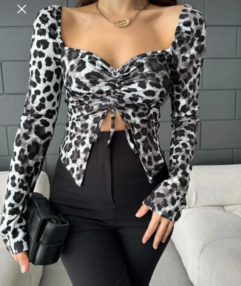 LEOPAR DESENLİ BLUZ
