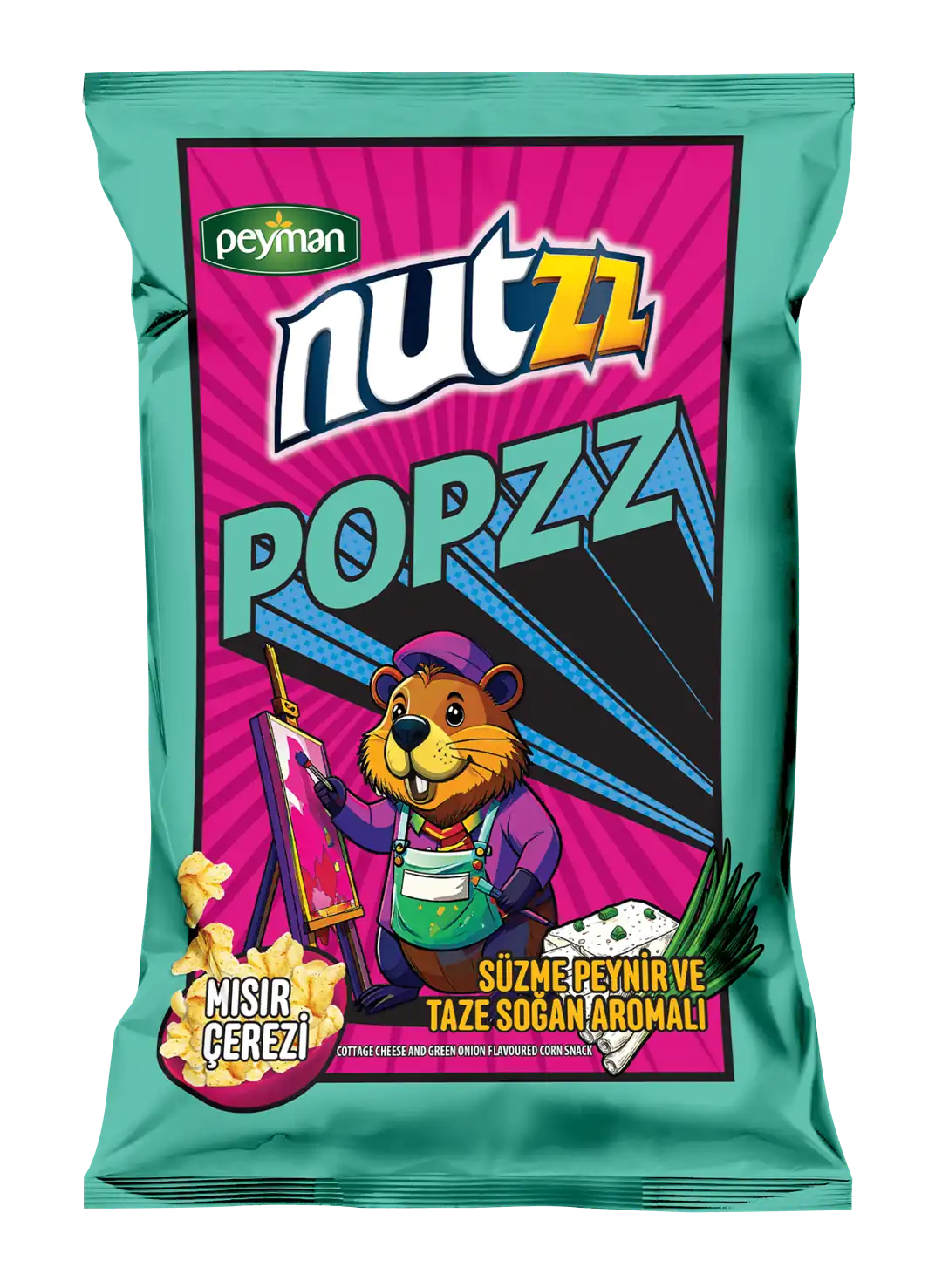 Nutzz Popzz Süzme Peynir & Taze Soğan Aromalı 90 g
