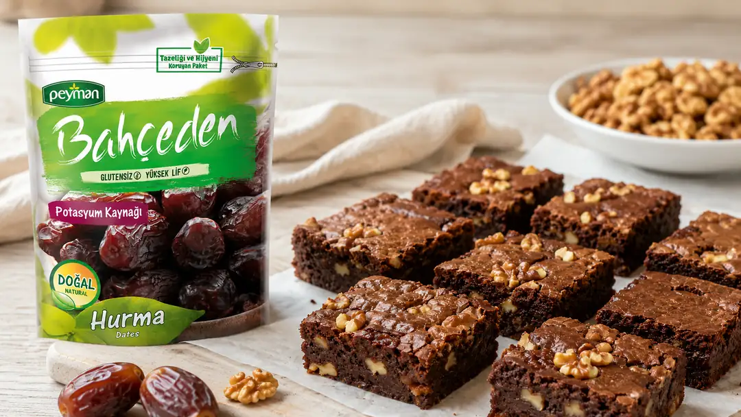 Şekersiz Hurmalı Brownie
