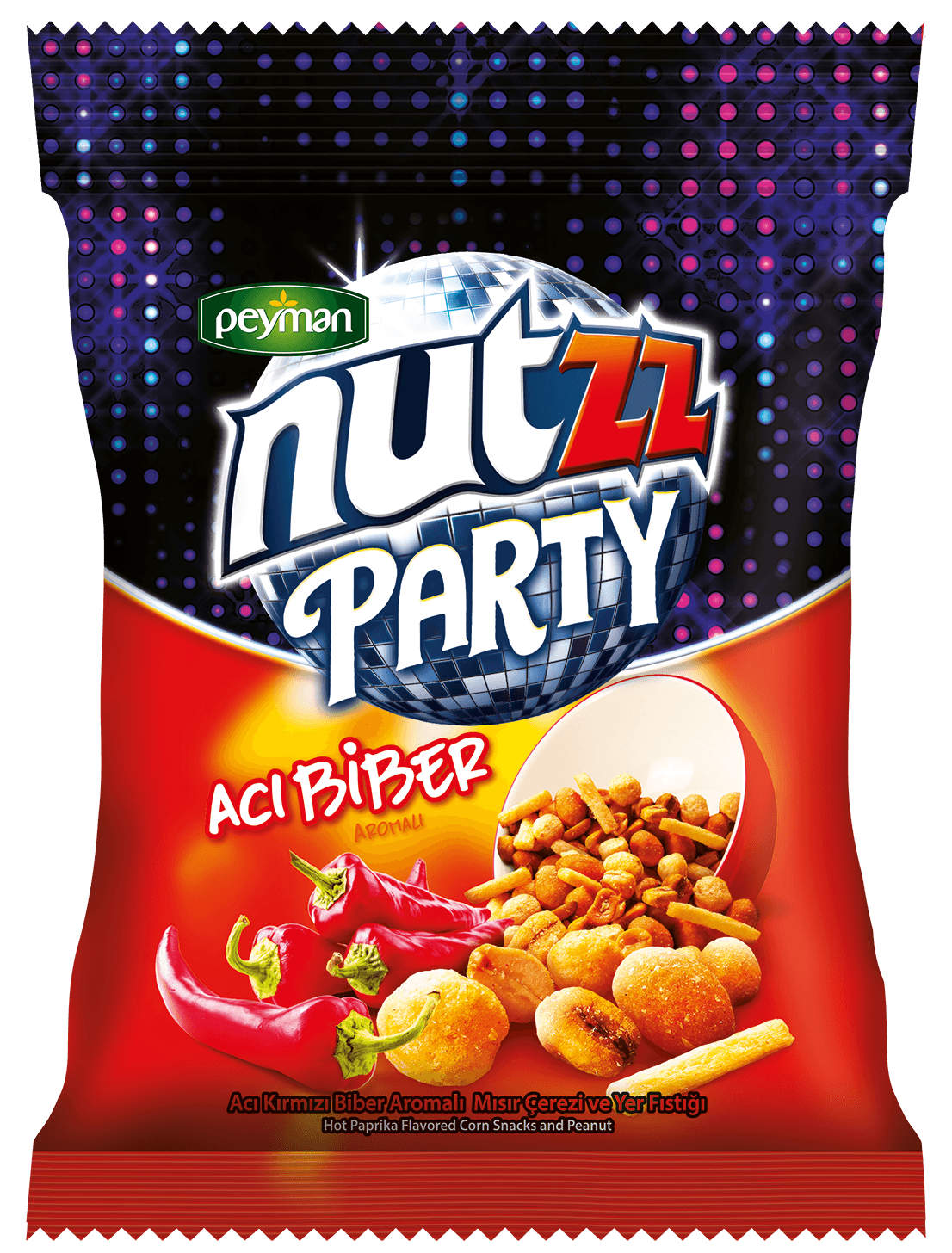 NUTZZ PARTY MIX ACILI 200G