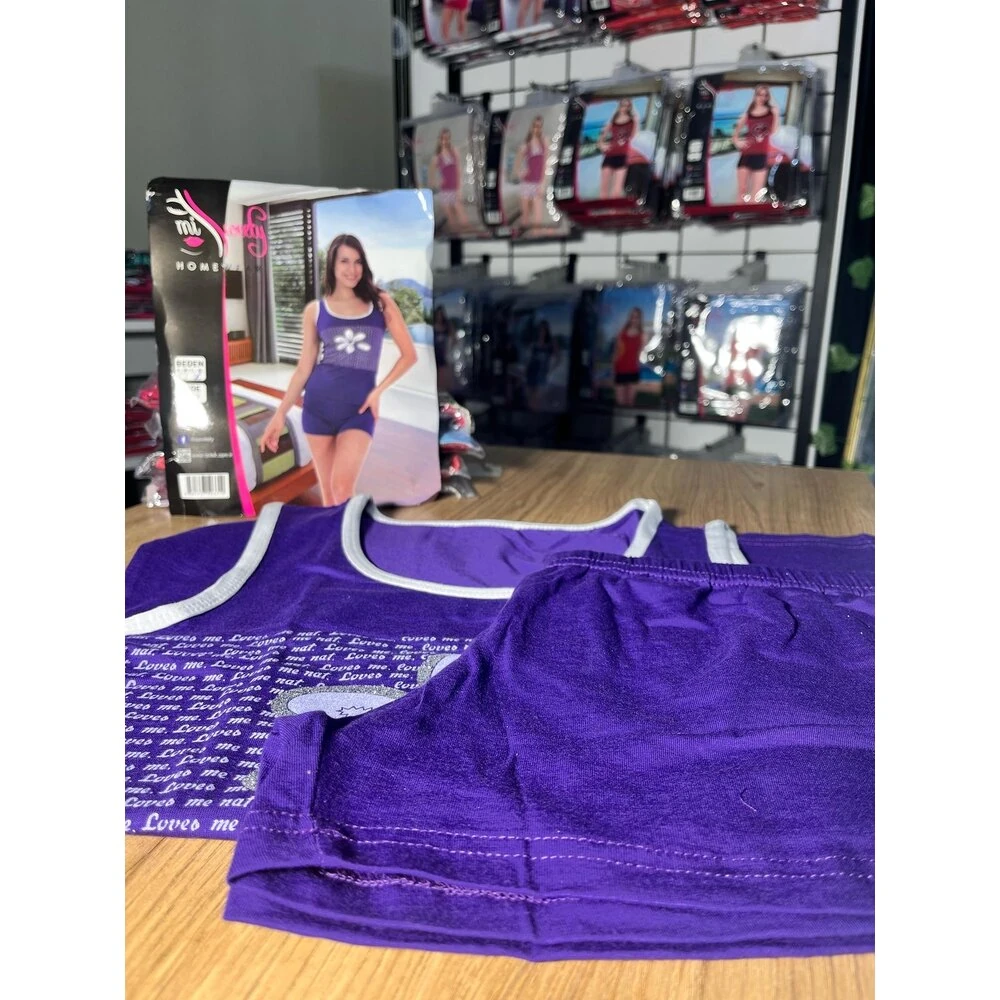 Şortlu Pijama Takımı ( % 95 Pamuk ) code 6007