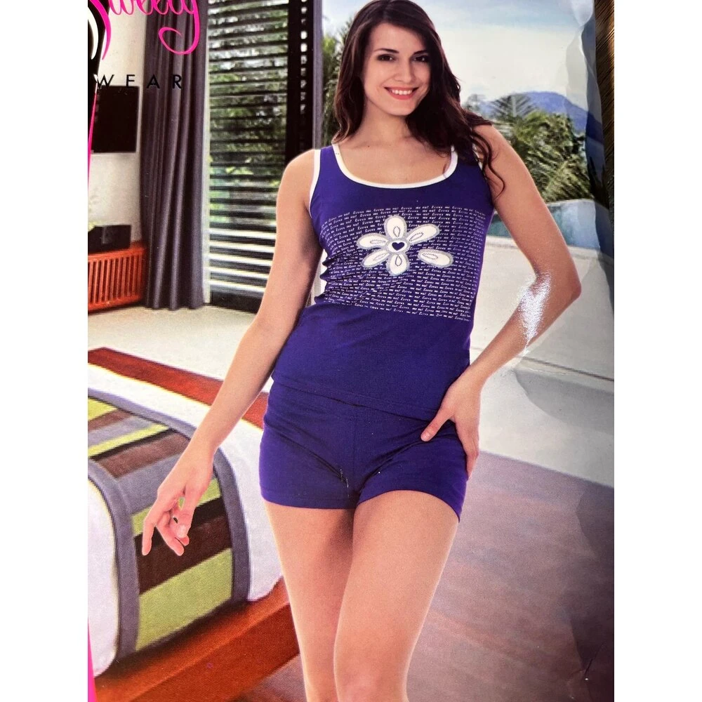 Şortlu Pijama Takımı ( % 95 Pamuk ) code 6007