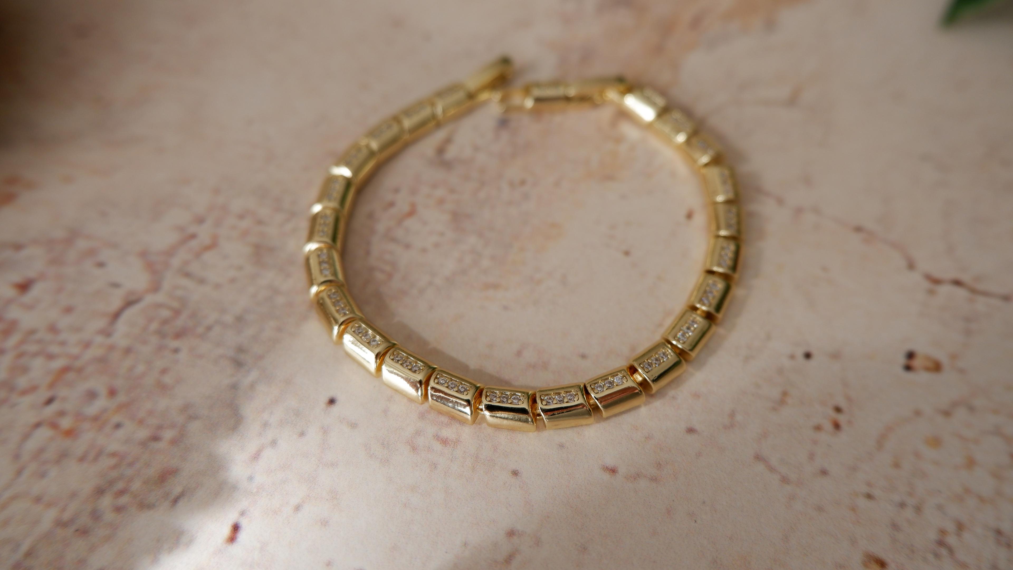 KALIN TAŞLI GOLD BİLEKLİK