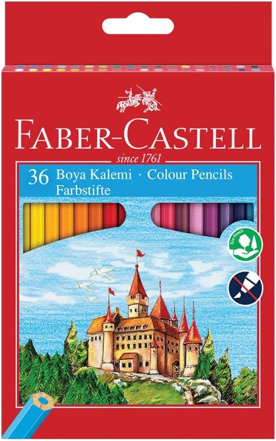 Faber Castell 36'lı Kuru Boya Kalemi Karton Kutu / 5171000010