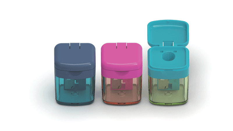 Faber Castell Mini Box Trendy Tek Gözlü Kalemtraş Ana Renkler - 1 Adet / 381927