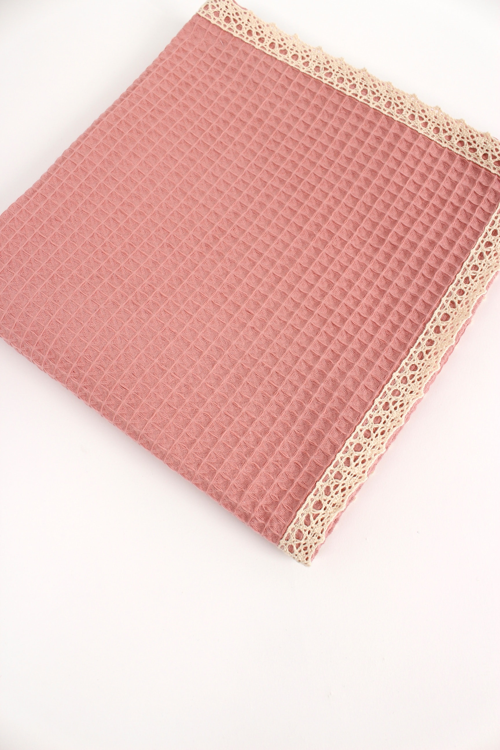 SoftLace Dantelli Waffle Havlu | Mutfak Bezi | Şık ve Zarif Tasarım | 50x70cm