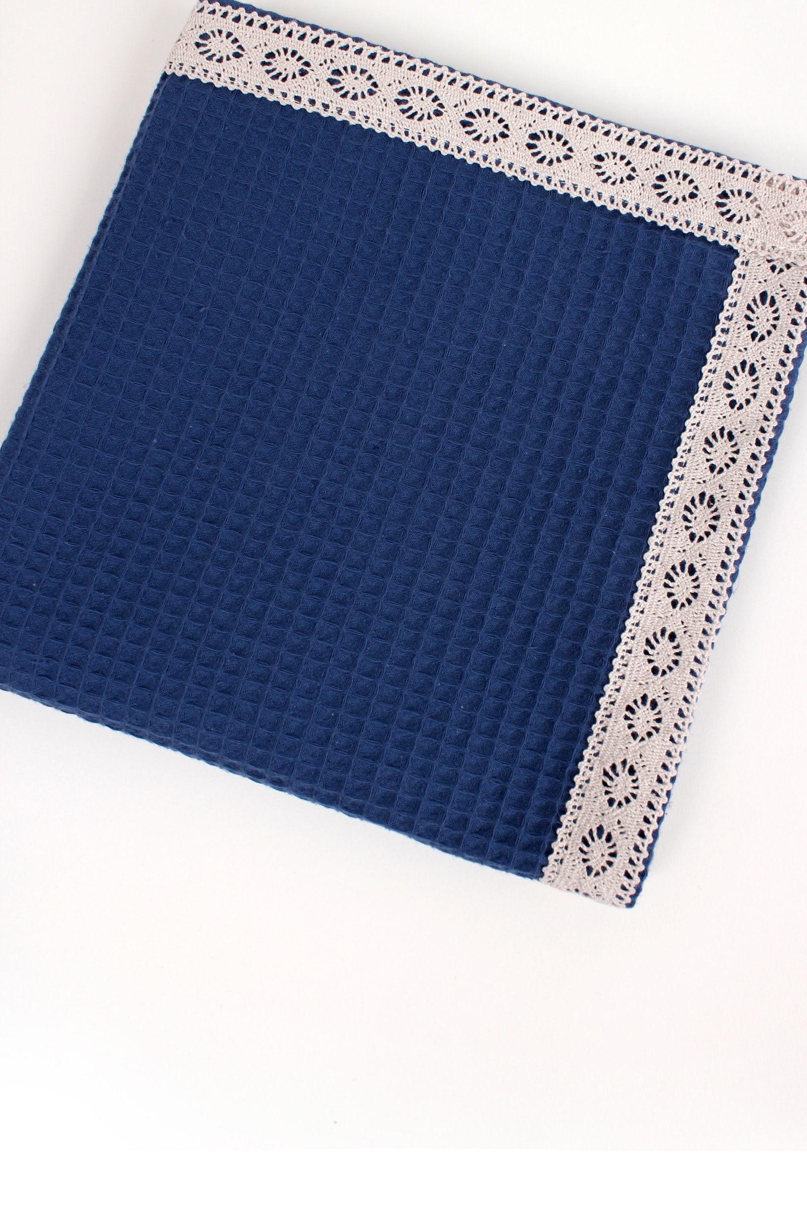 SoftLace Dantelli Waffle Havlu | Mutfak Bezi | Şık ve Zarif Tasarım | 50x70cm