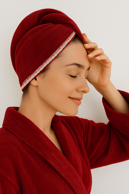 Hair Dantelli Kalın İçi Bambu | Kutulu Saç Kurutma Bonesi | Saç Havlusu | Saç Kurulama Havlusu