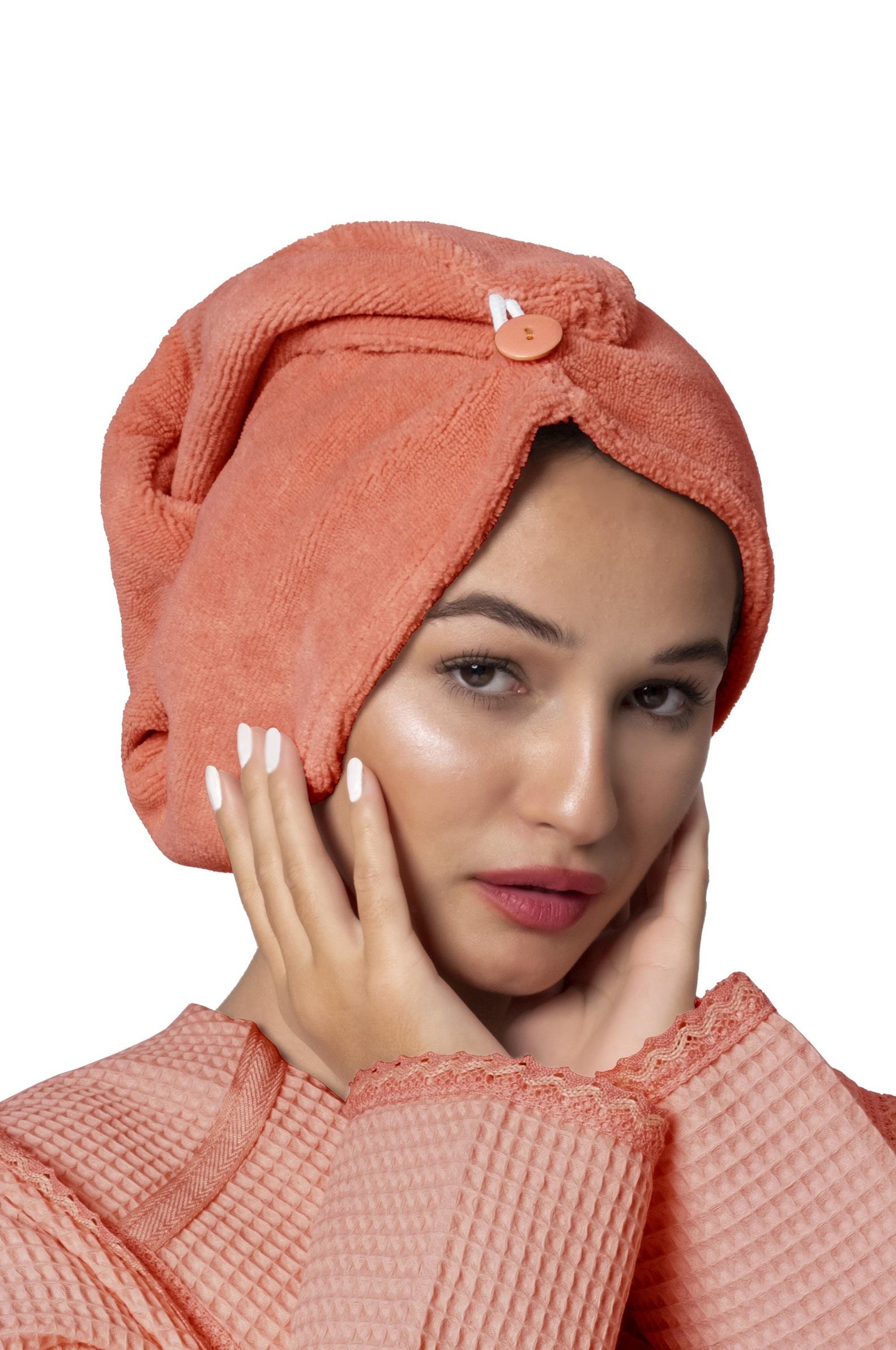 Zarif Bone Hair Kalın Mikrofiber| Saç Kurutma Bonesi | Saç Havlusu | Saç Kurulama Havlusu - DESEN 4
