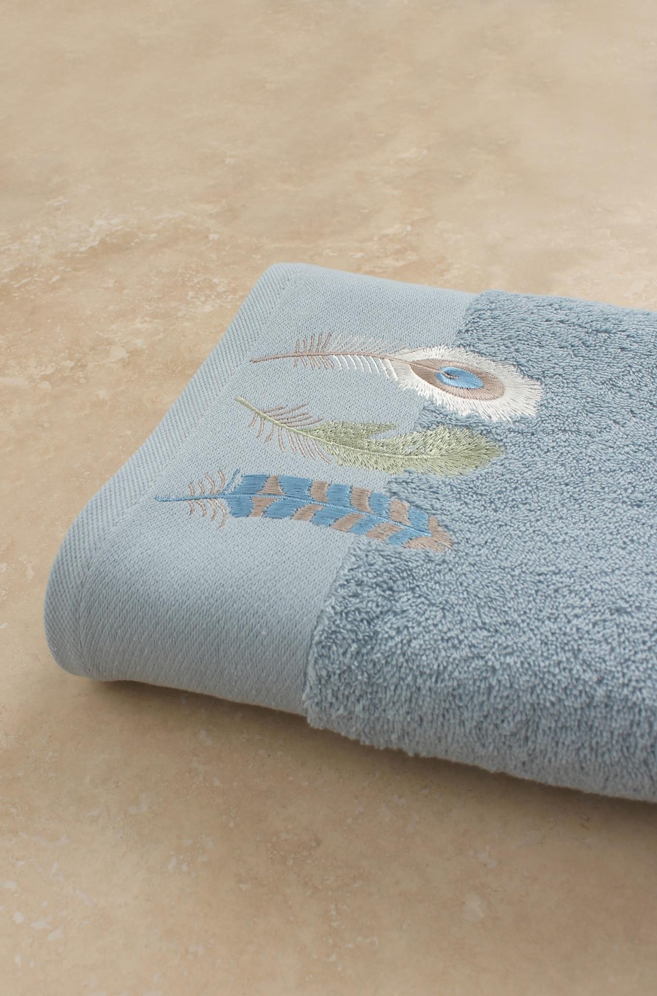 Alfara %100 Pamuklu Nakışlı Çeyizlik Lüks Banyo Havlusu 70x140 cm - Yumuşak, Emici, Kaliteli - Banyo & Misafir Havlusu 