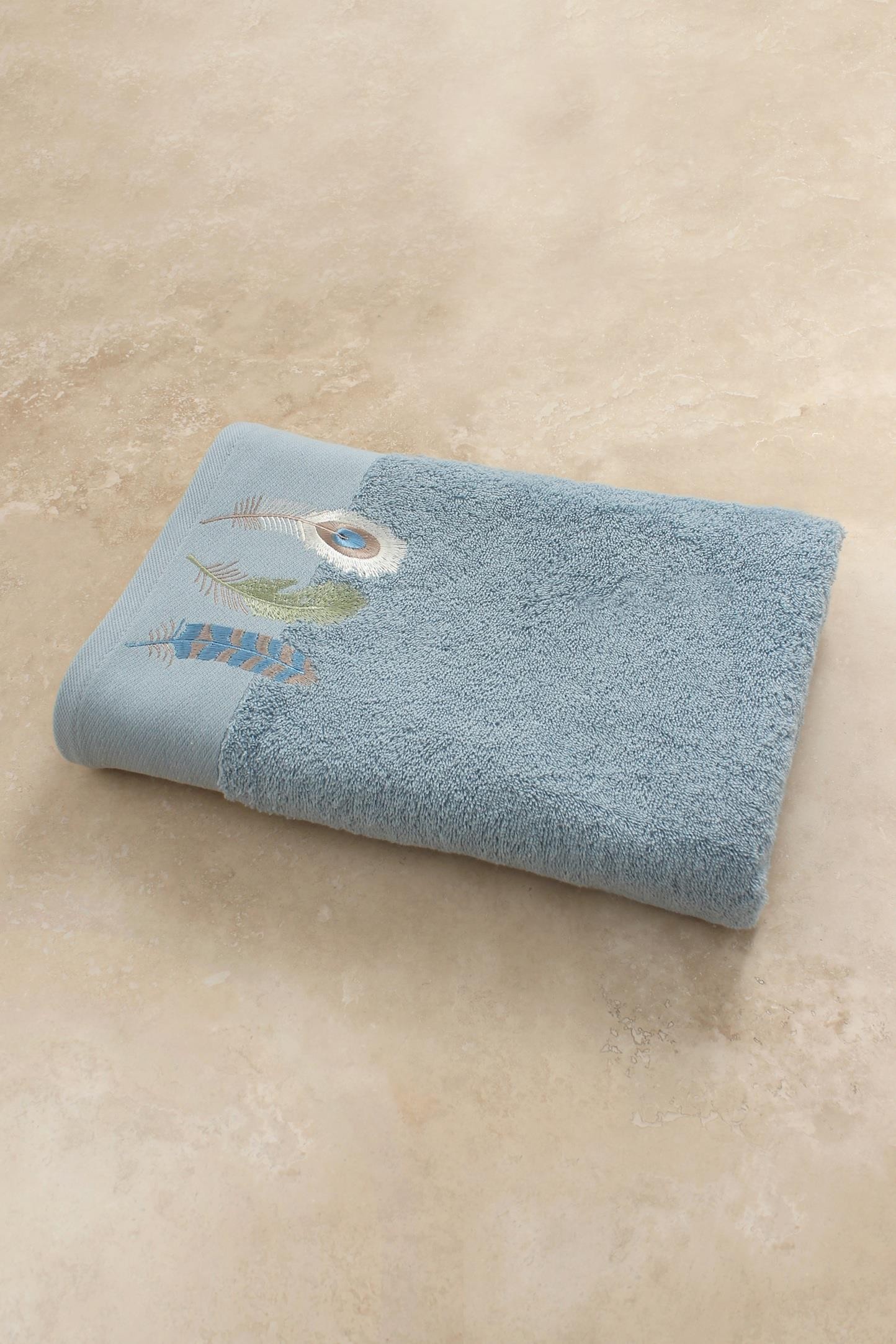 Alfara %100 Pamuklu Nakışlı Çeyizlik Lüks Banyo Havlusu 70x140 cm - Yumuşak, Emici, Kaliteli - Banyo & Misafir Havlusu 