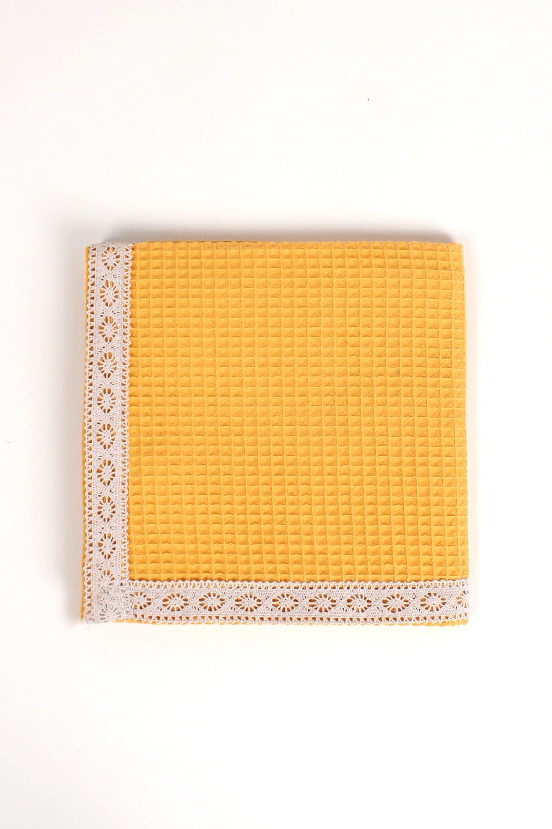 SoftLace Dantelli Waffle Havlu | Mutfak Bezi | Şık ve Zarif Tasarım | 50x70cm
