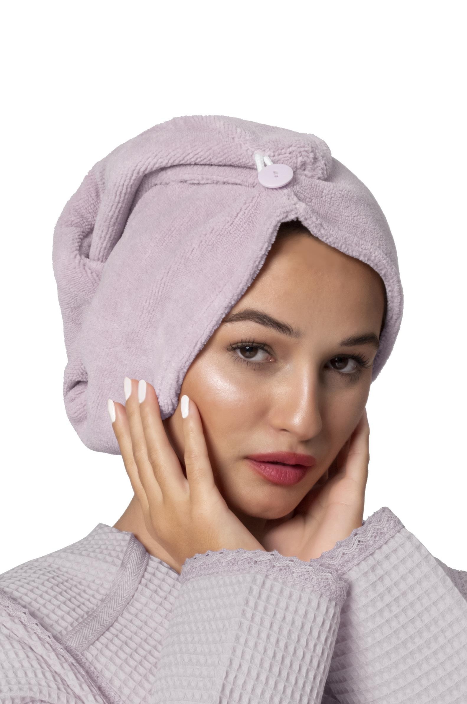 Zarif Bone Hair Kalın Mikrofiber| Saç Kurutma Bonesi | Saç Havlusu | Saç Kurulama Havlusu - DESEN 5