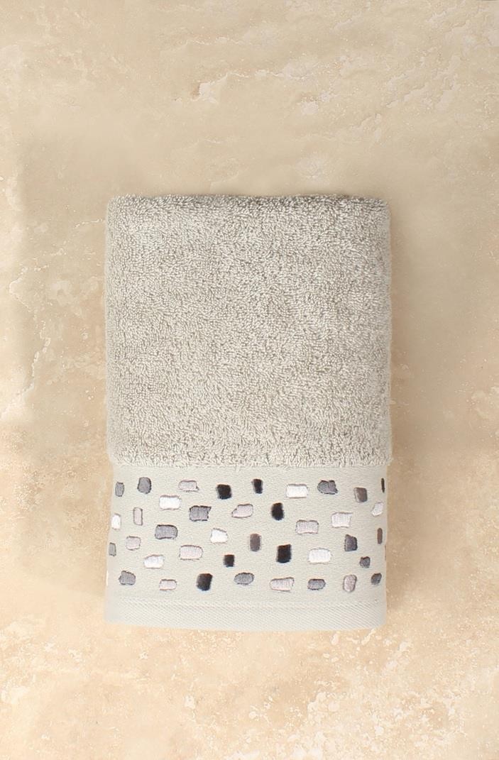 Hajar %100 Pamuklu Nakışlı Çeyizlik Lüks Yüz Havlusu 50x100 cm - Yumuşak, Emici, Kaliteli - Banyo & Misafir Havlusu