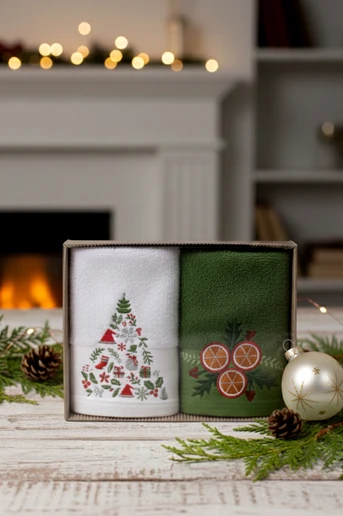 NoelTouch %100 Pamuk 2’li Kutulu Mutfak Havlusu 2/30x50