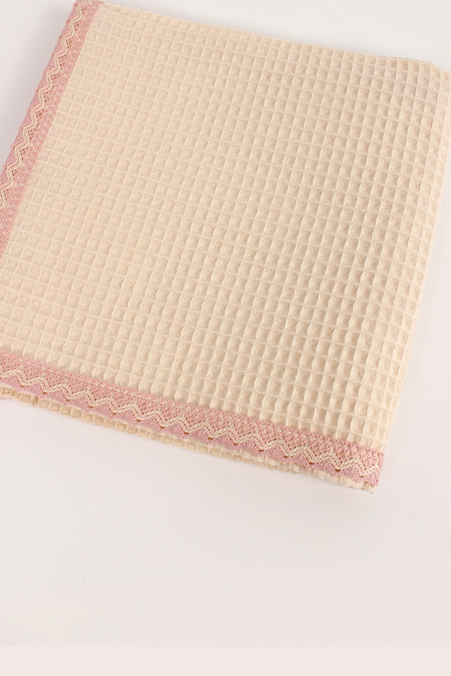SoftLace Dantelli Waffle Havlu | Mutfak Bezi | Şık ve Zarif Tasarım | 50x70cm