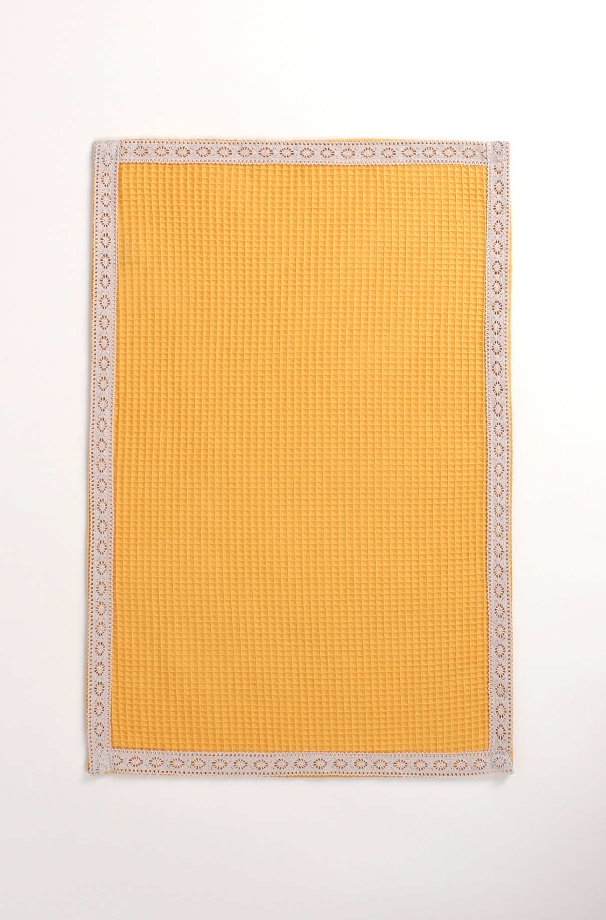 SoftLace Dantelli Waffle Havlu | Mutfak Bezi | Şık ve Zarif Tasarım | 50x70cm