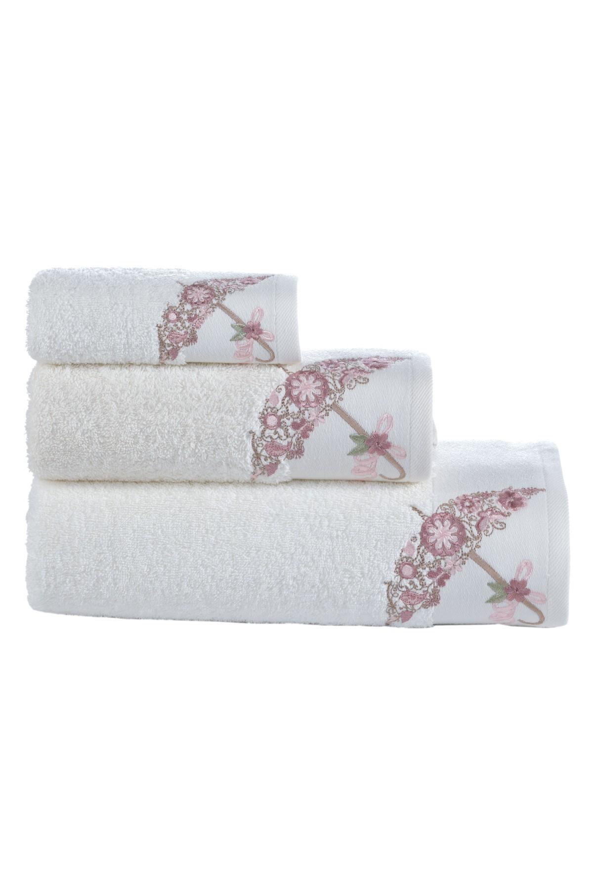 %100 Pamuklu 3 Parça Victory Banyo Havlu Seti | Hamam Takımı | Çeyiz Seti