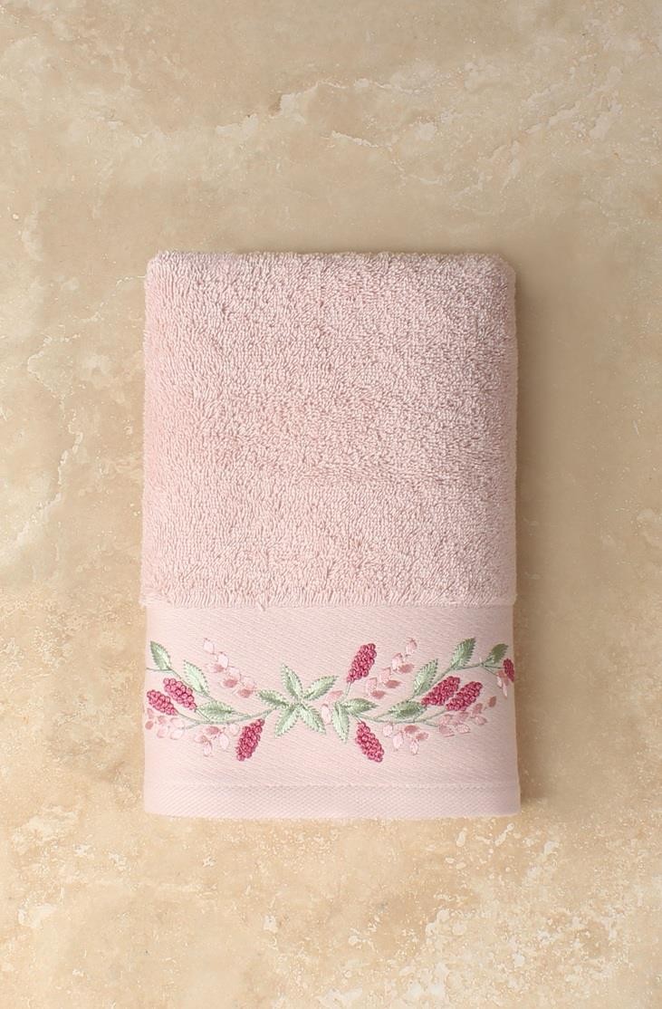 Warada %100 Pamuklu Nakışlı Çeyizlik Lüks Yüz Havlusu 50x100 cm - Yumuşak, Emici, Kaliteli - Banyo & Misafir Havlusu