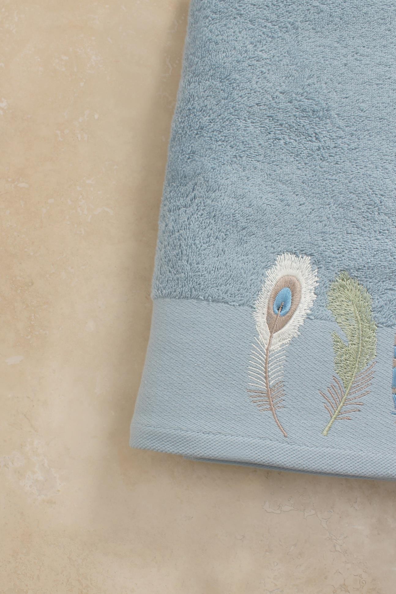 Alfara %100 Pamuklu Nakışlı Çeyizlik Lüks Banyo Havlusu 70x140 cm - Yumuşak, Emici, Kaliteli - Banyo & Misafir Havlusu 