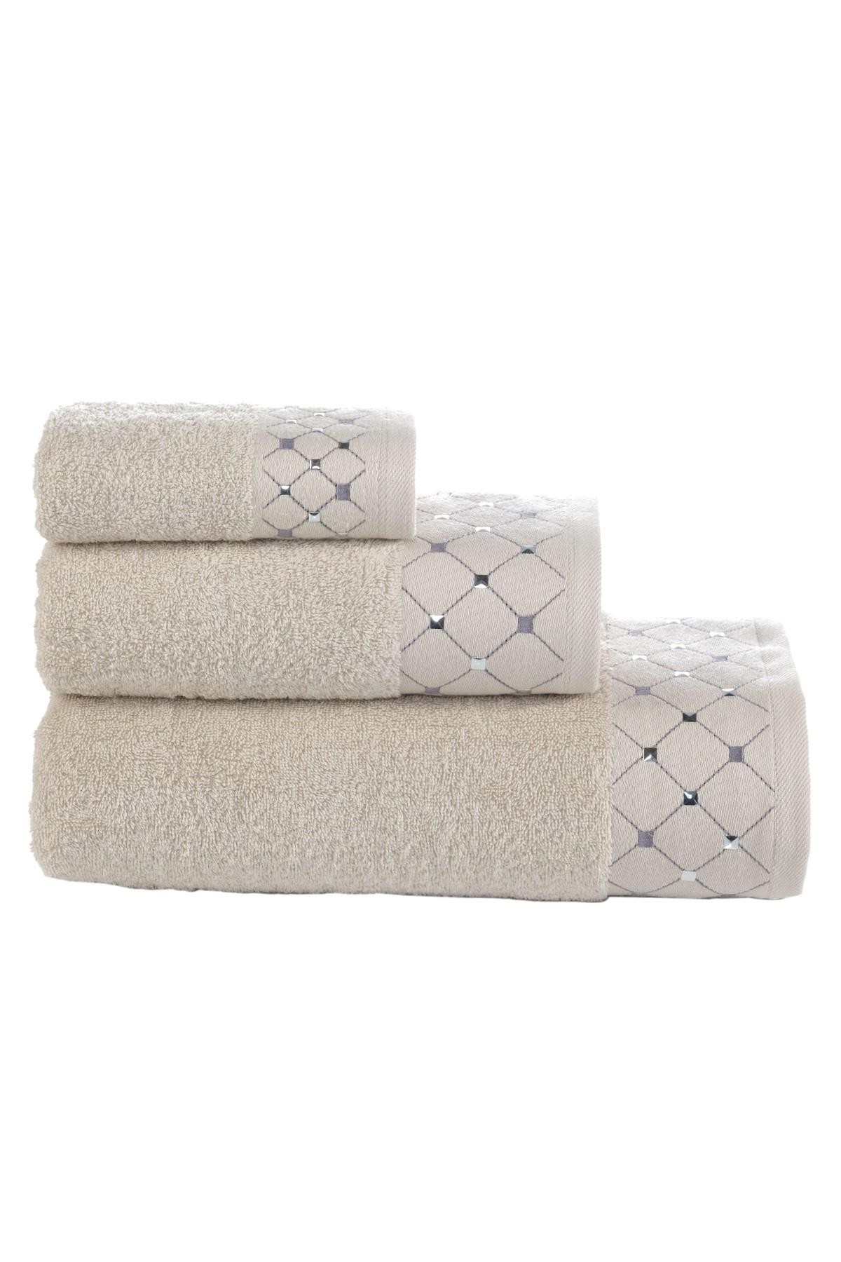 %100 Pamuklu 3 Parça Georgio Banyo Havlu Seti | Hamam Takımı | Çeyiz Seti