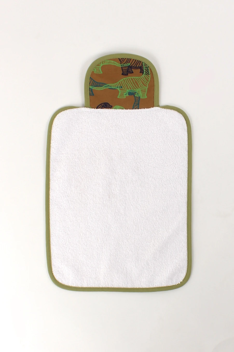 NEW BABY DİNO | 2-4 YAŞ Nefes Alan Sırt Bezi %100 Pamuklu, Kreş ve Oyun Zamanı Havlu Sırtlık