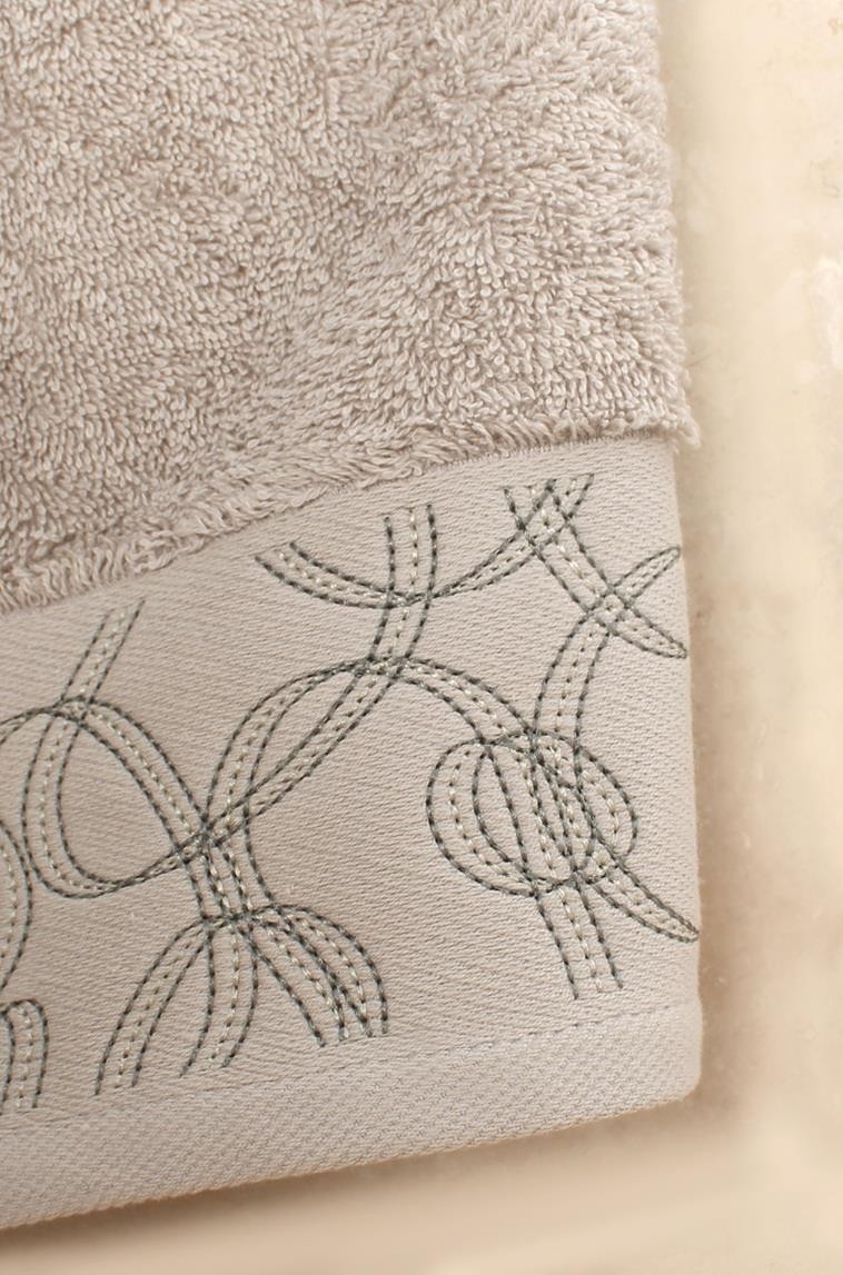 Namat %100 Pamuklu Nakışlı Çeyizlik Lüks Yüz Havlusu 50x100 cm - Yumuşak, Emici, Kaliteli - Banyo & Misafir Havlusu