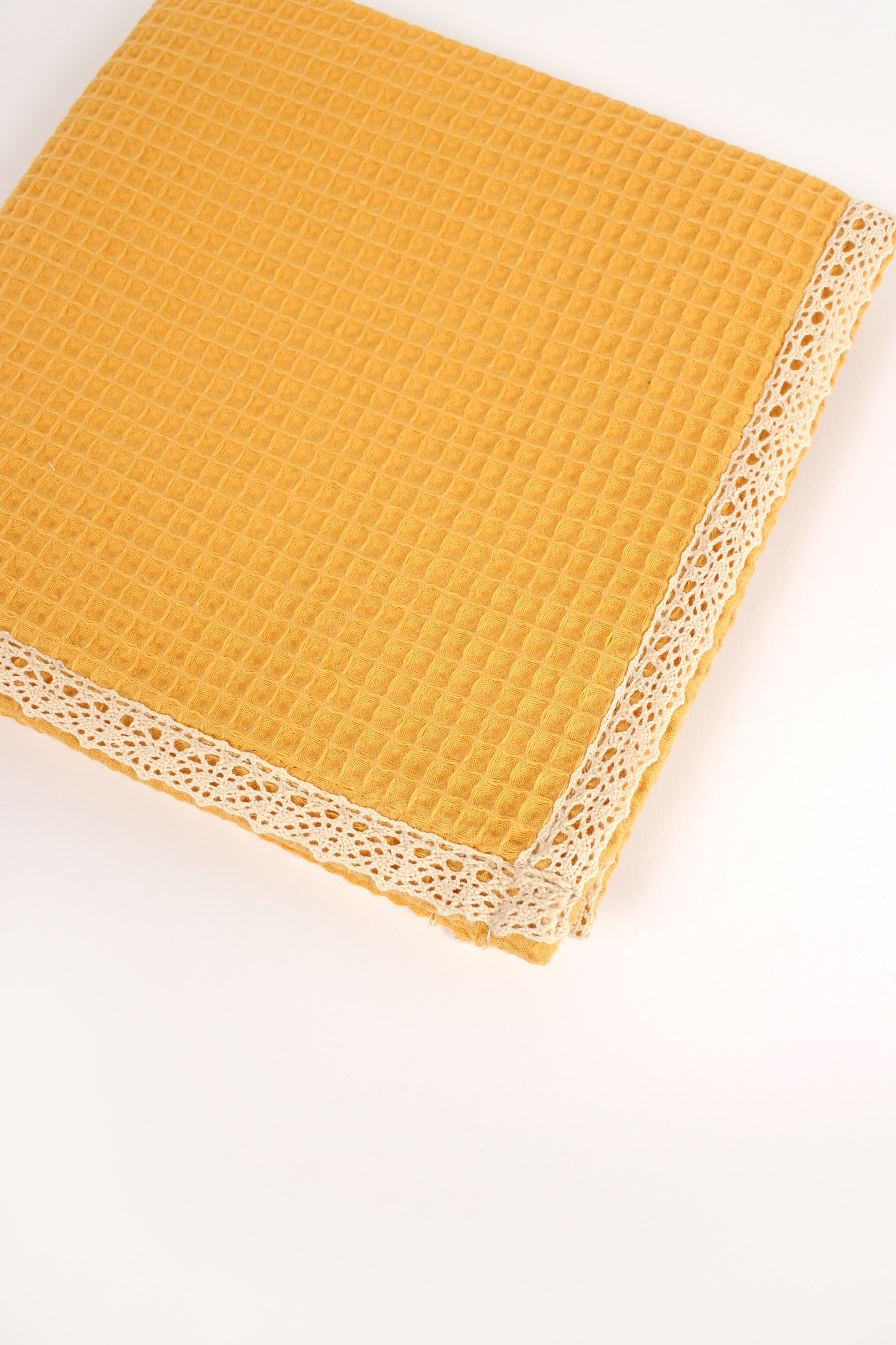 SoftLace Dantelli Waffle Havlu | Mutfak Bezi | Şık ve Zarif Tasarım | 50x70cm