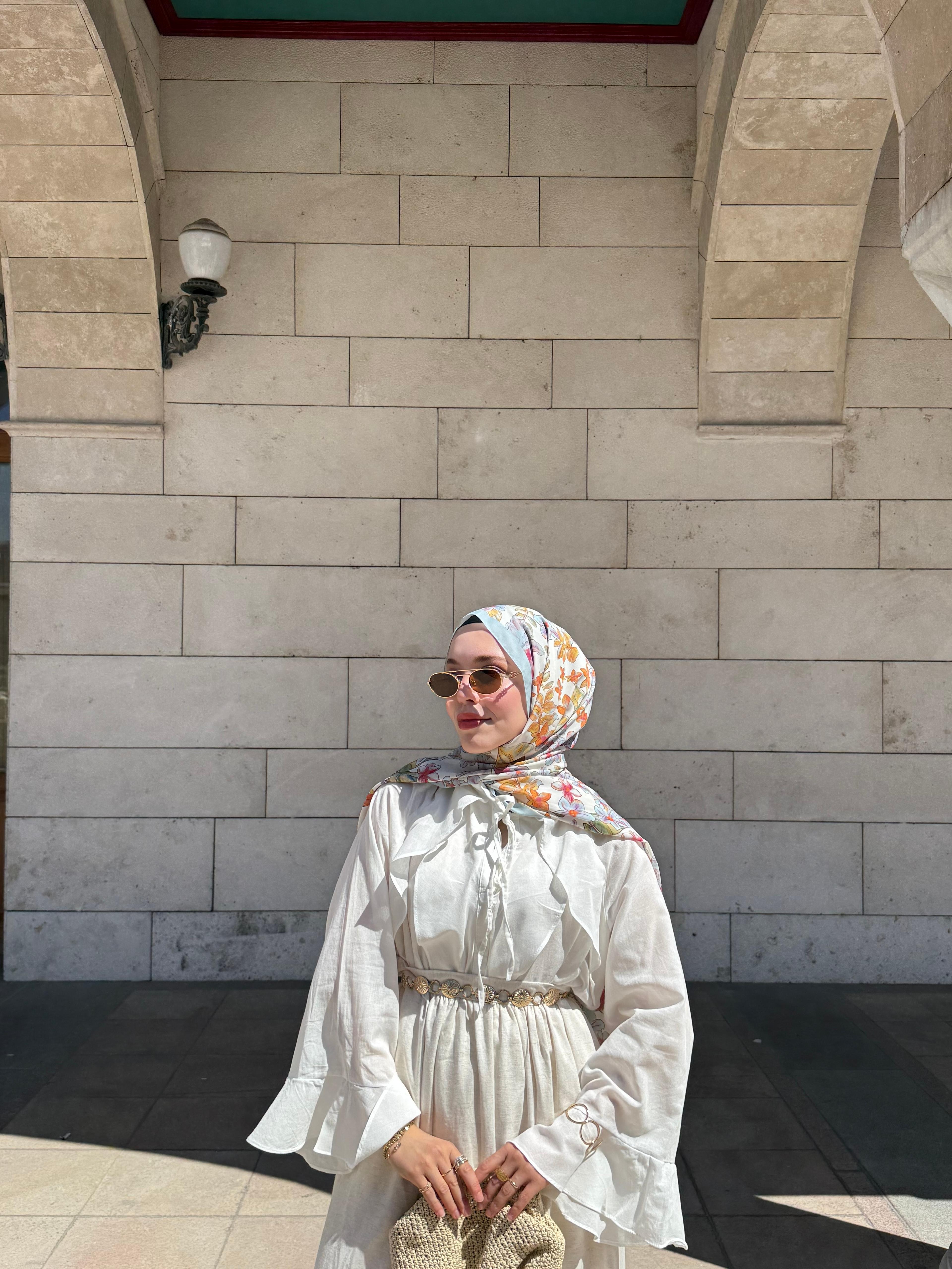 Sona İnce Keten Gömlek  - Beyaz
