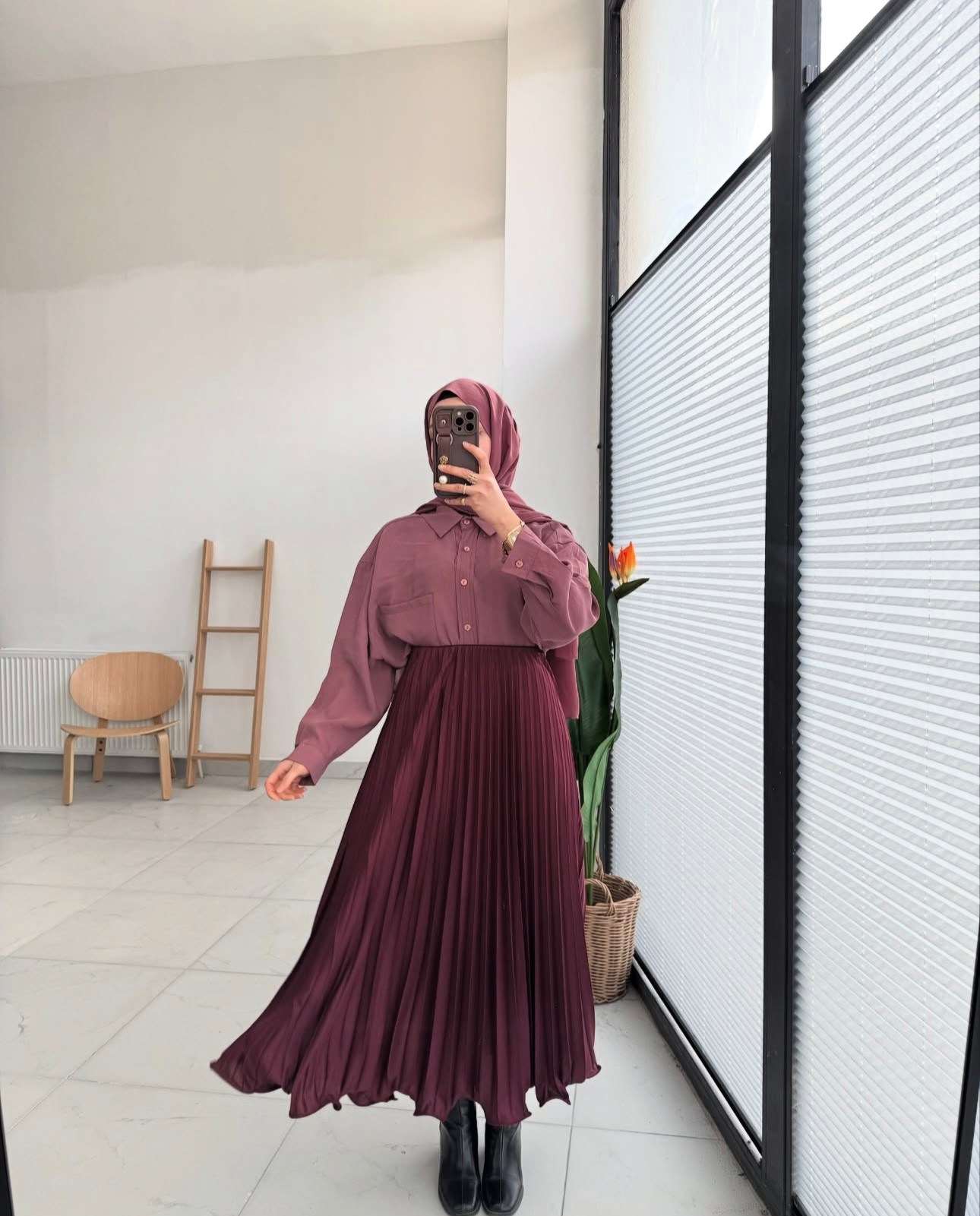 Tencel Oversize Gömlek- Outlet - Rose gold