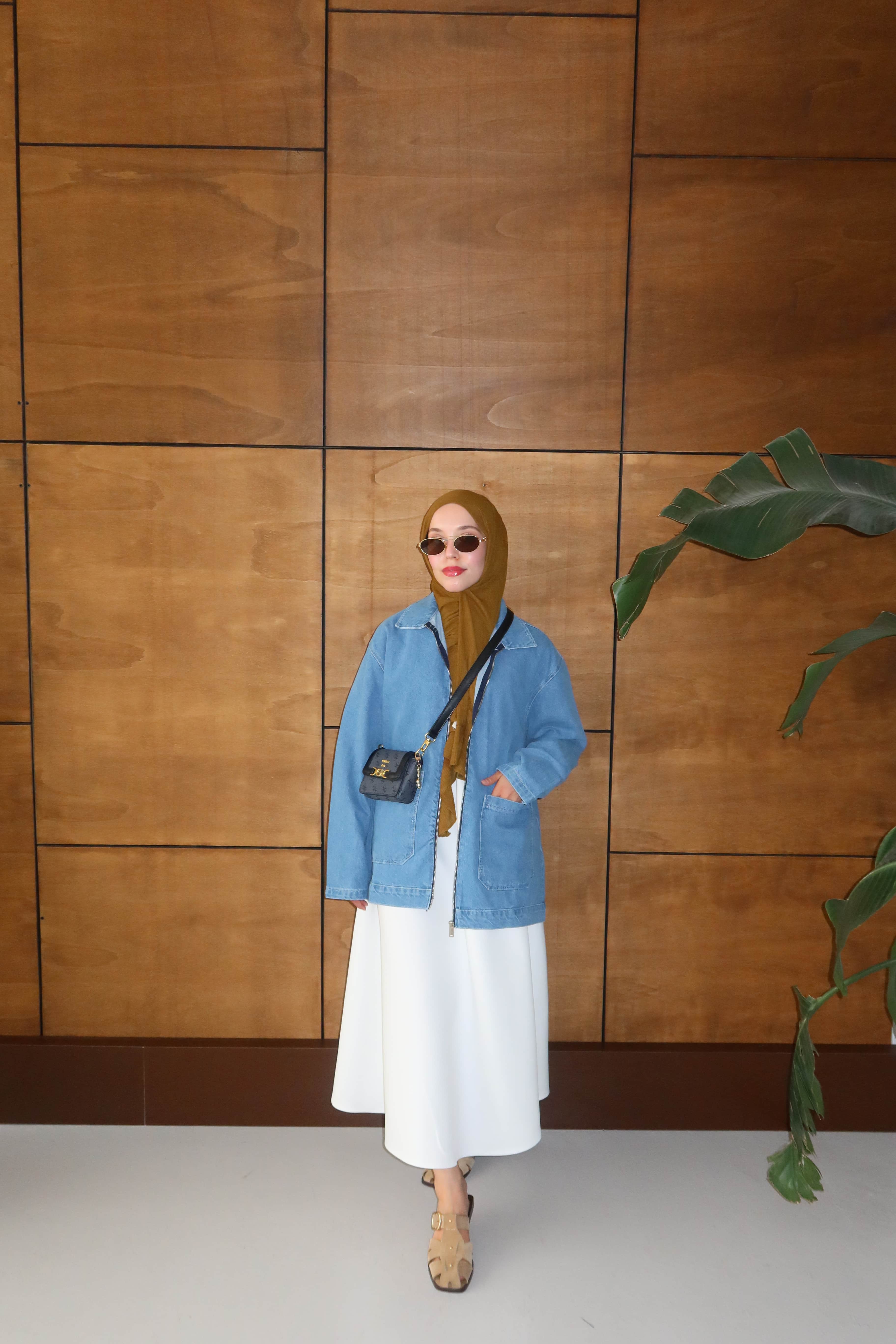 Oversize Kot Ceket  - Açık Mavi