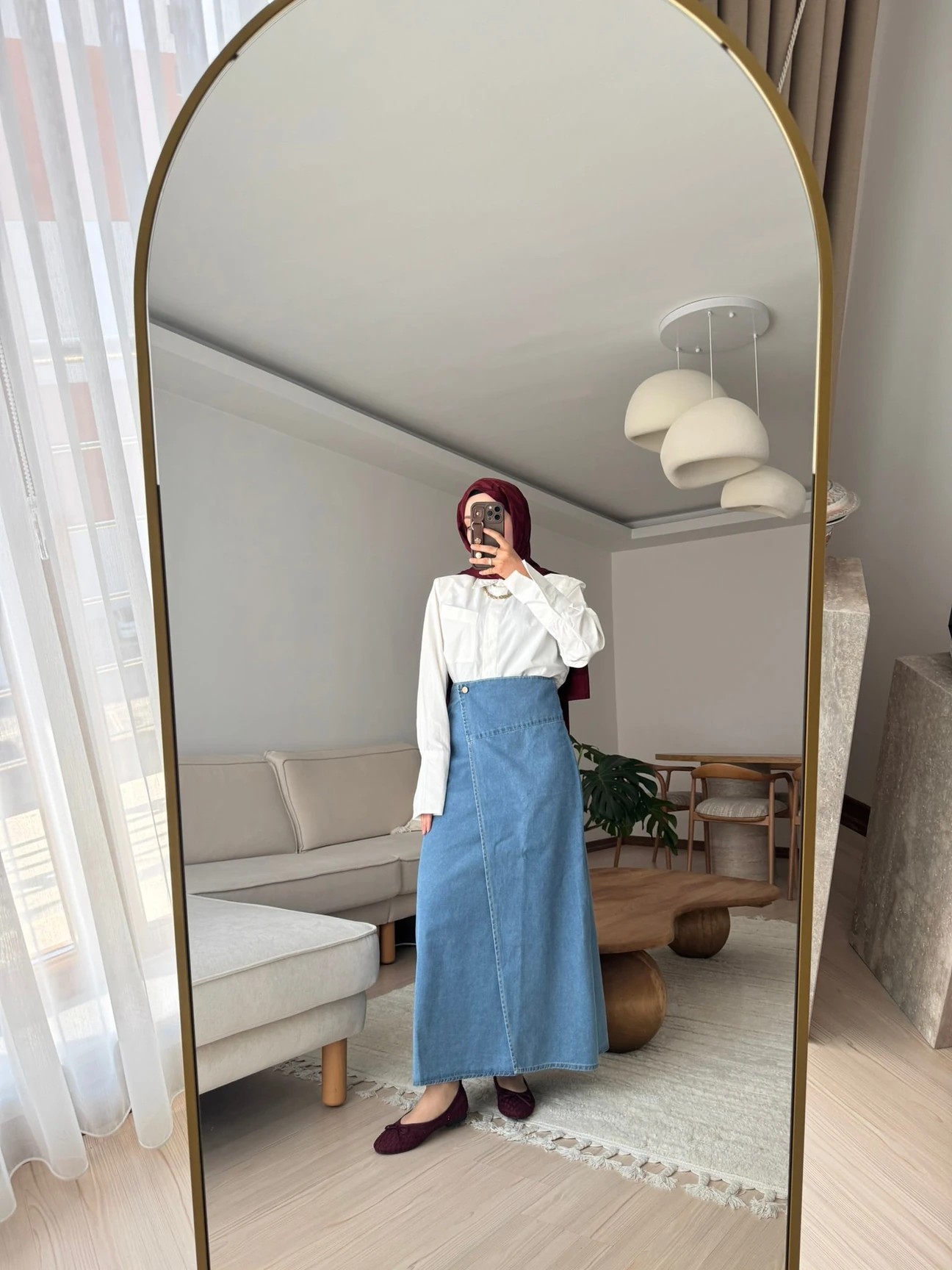 Kot Etek Düğmeli- Outlet - Buz Mavisi