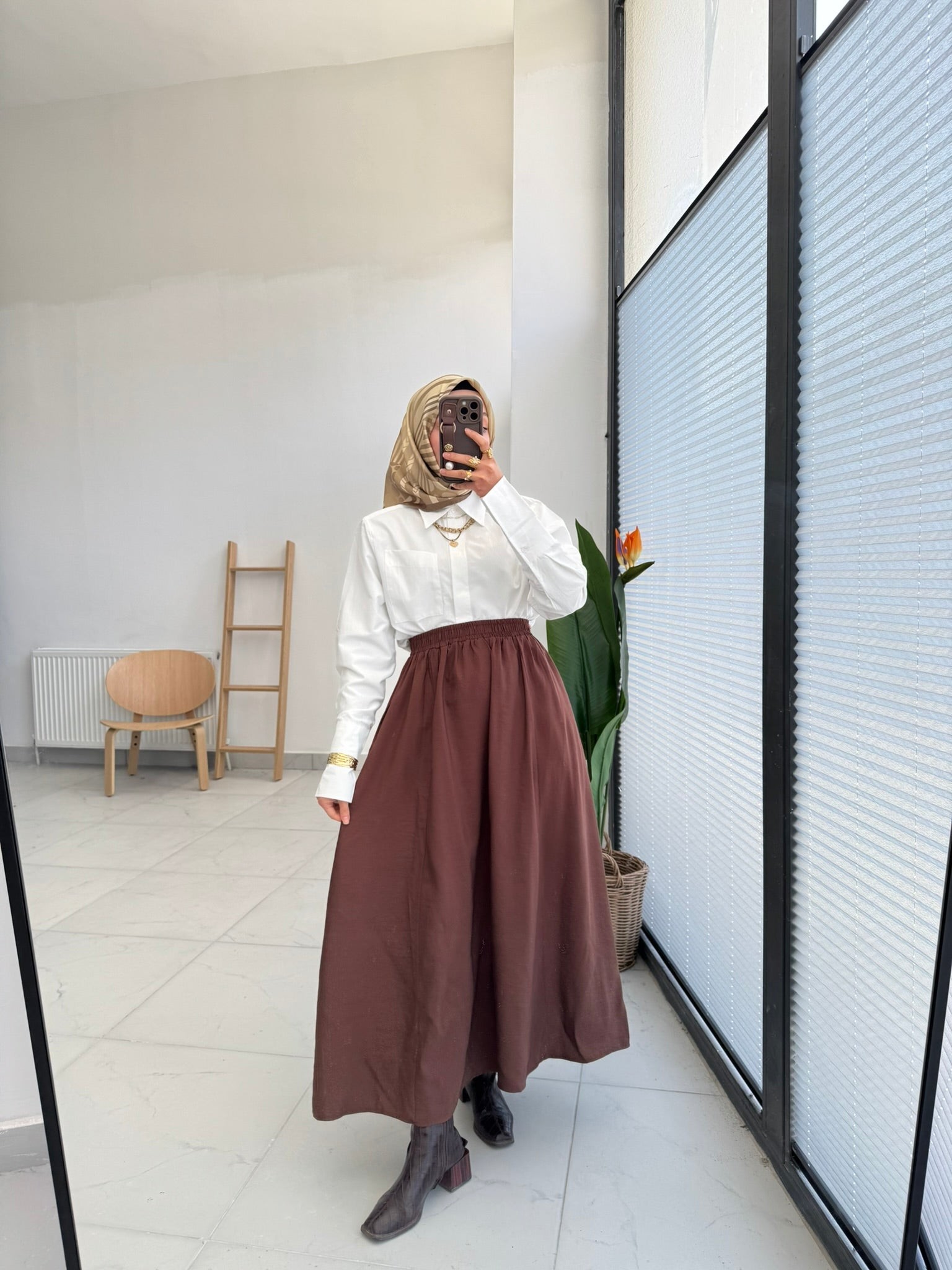 Tencel Etek - Kahverengi