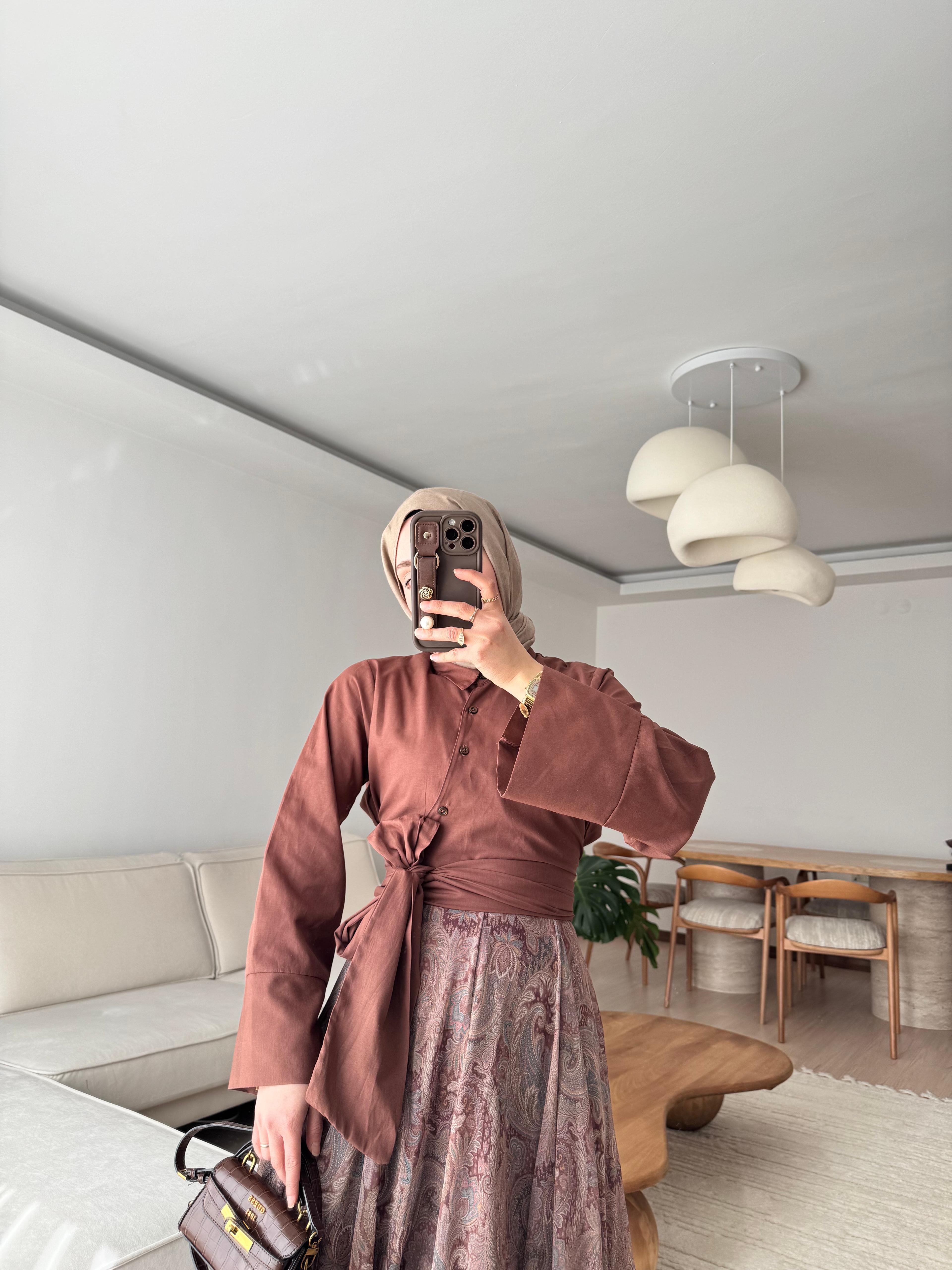 Bağlamalı Poplin Gömlek- Outlet