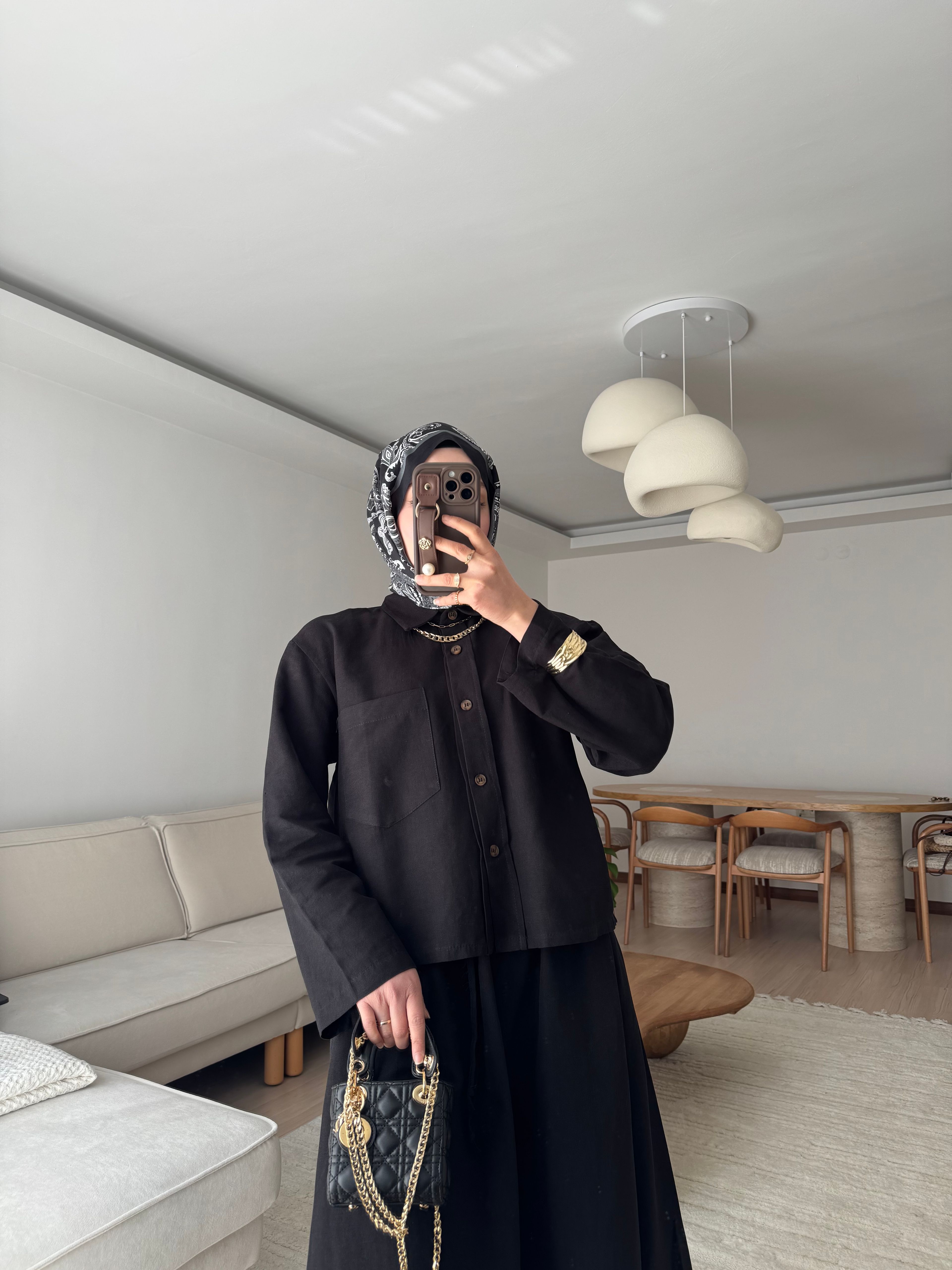 Lina Etekli Takım - Siyah